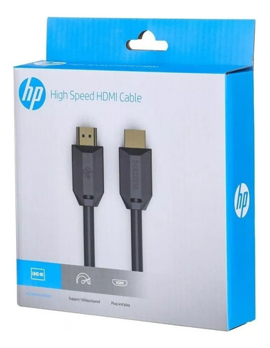 Imagen 3 de 3 de Cable Hdmi 2.0 Hp 4k 18gbps 1 Metro Dhc - Hd01