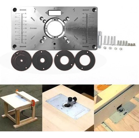 Placa De Madera De Inserción De Mesa De Enrutador Multifunci