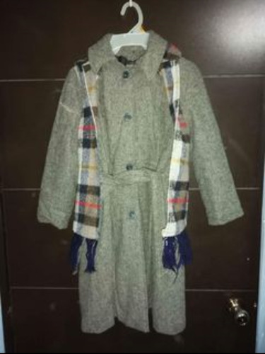 Abrigo Grueso Con Gorro Y Bufanda Niña (Usado)