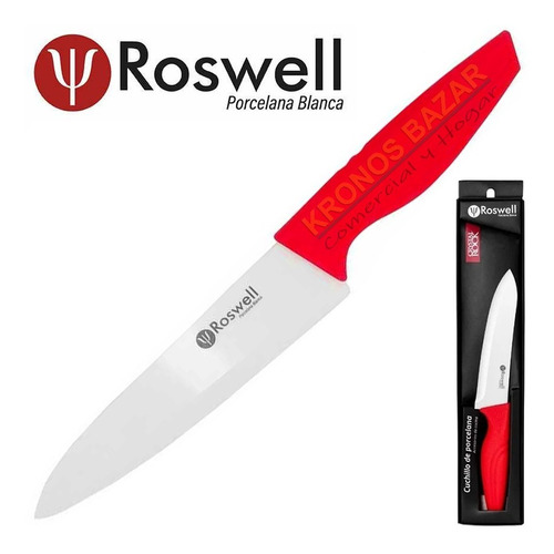 Cuchilla De Porcelana 30 Cm Cuchillo Mango Silicona Roswell