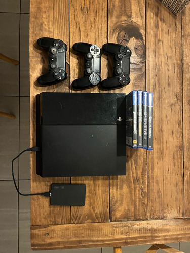 Playstation 4 Ssd 500gb + 1tb Ampliado + 4 Juegos