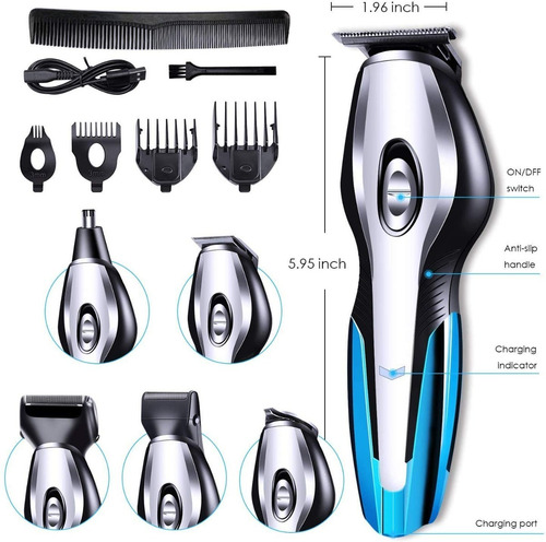 Imagen 3 de 6 de Afeitador Eléctrica Y Barbero Eléctrico 6 En 1 Recargable