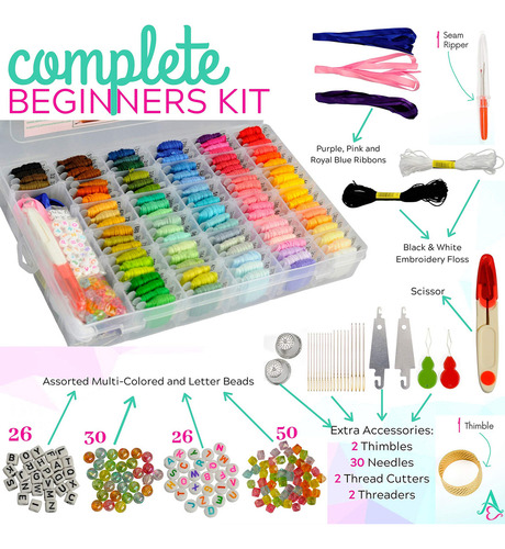 Kit De Hilo Para Pulsera De La Amistad 276 Hilos De Bordar Y