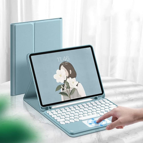 Capa Com Teclado E Mouse Para Samsung Galaxy Tab S6 Lite
