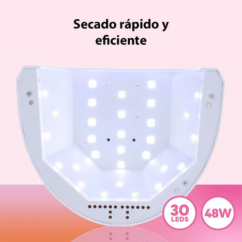 Kit Manicura Semipermanente Cabina Uv Led X60 Completo Uñas 48w