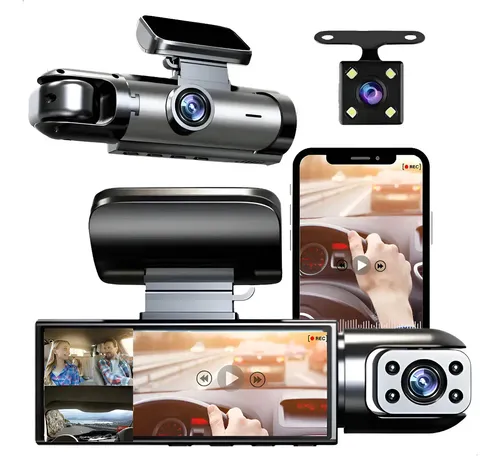 Câmera Automotiva DVR HD WiFi com Lente Infravermelho Dupla e Ré