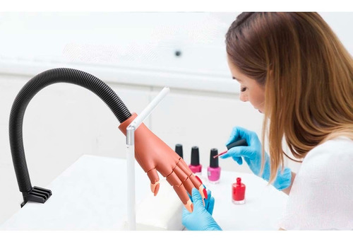 Mano Articulada Para Práctica De Uñas Flexible Con 100 Tips
