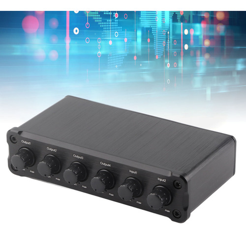 Z Amplificador De Señal De Sonido De 2 Entradas Y 4