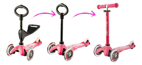 Mini 3in1 Deluxe Scooter De Micro Para Niños De 12 Meses A