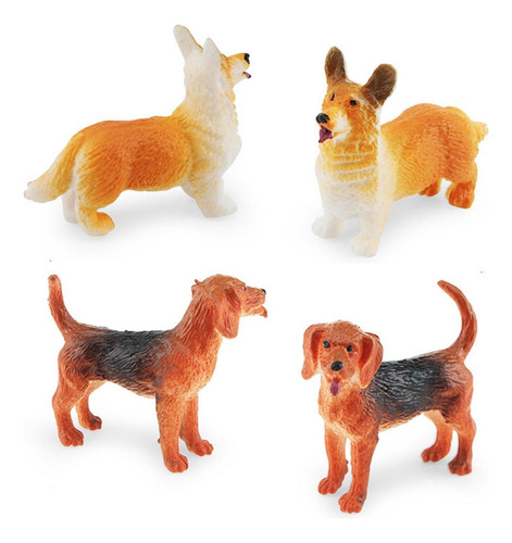 12 Piezas De Figuras De Perros Realistas, Animales Para Sala