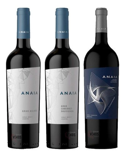 Vino Gran Anaia Malbec + Cabernet Sauvignon + Assamblage X3