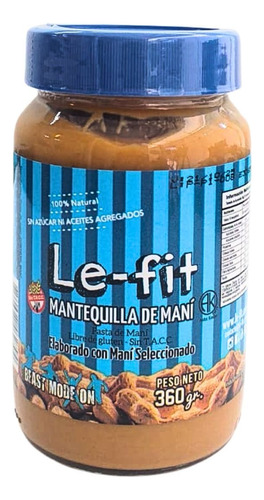 Mantequilla De Maní Le Fit Natural X 380 Gr