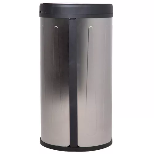Basurero de 13 galones de acero inoxidable de 50 litros, cubo de basura de  metal para el hogar y la cocina, color negro