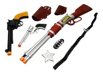 Comprar Kit Xerife Armas Espingarda Pistola Brinquedo Faroeste 