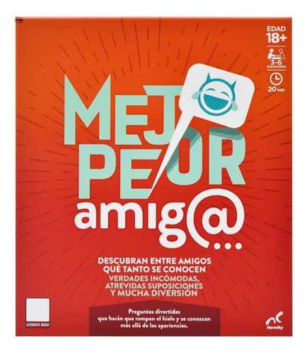 Juego De Mesa Mejor Peor Amigo 200 Preguntas Novelty