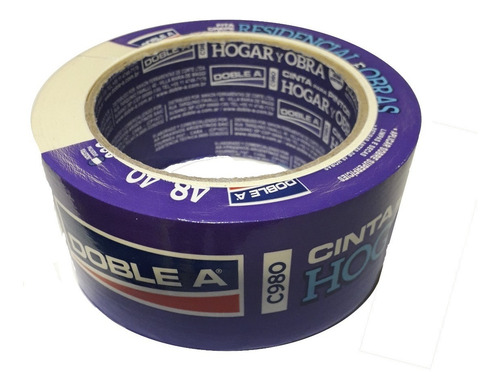 Imagen 2 de 10 de Cinta De Papel Enmascarar Pintor 48 Mm 40 M Doble A Gavatex