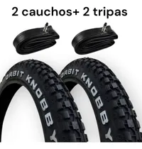 Comprar 2 Cauchos Rin 20  Orbit Knobby + 2 Tripas Para Bicicleta Bmx