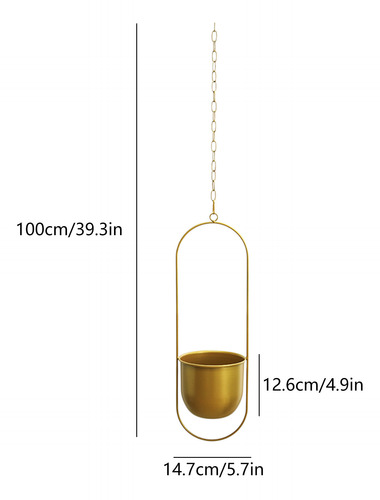 Macetero Colgante De Hierro Forjado Para Interiores, Decorac