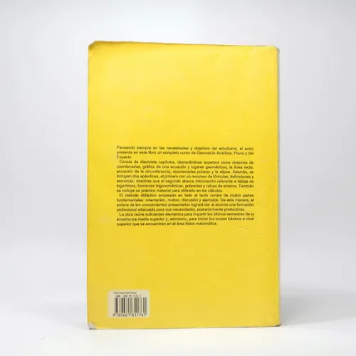 Geometr a Anal tica Charles H Lehmann Limusa 1998 G2 Env o gratis