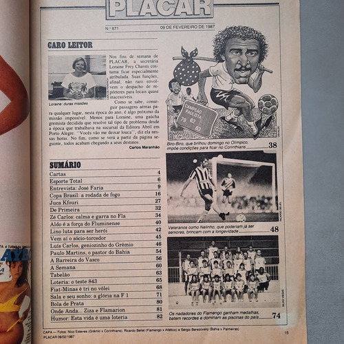 Revista Placar 871 Fevereiro 1987 Copa Brasil 1986 R408