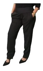 Calça social preta para gestante sale