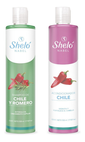 Shampoo Chile Romero + Acondicionador Chile Sheló Fortalece