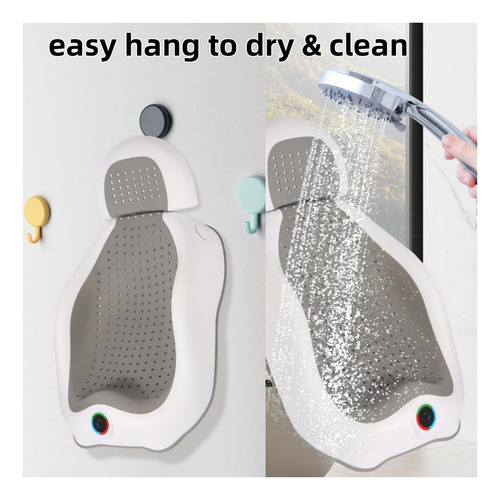 Bububoby Baby Bath Support Bathtul Con Termómetro, Ideal De