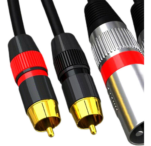 Cable Rca A Xlr Conexión De Audio Estéreo 2 Rca Macho A 1m