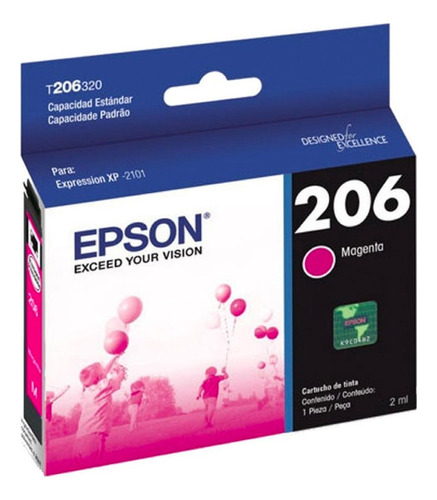 Cartucho Epson 206 Magenta Xpression Xp-2101