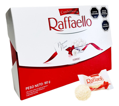 Bombones Raffaello Sabor Wafer Y Coco (caja Con 90 Gramos)