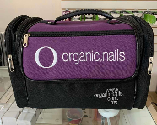 Imagen 1 de 5 de Maletín Cosmético Negro Con Morado By Organic Nails