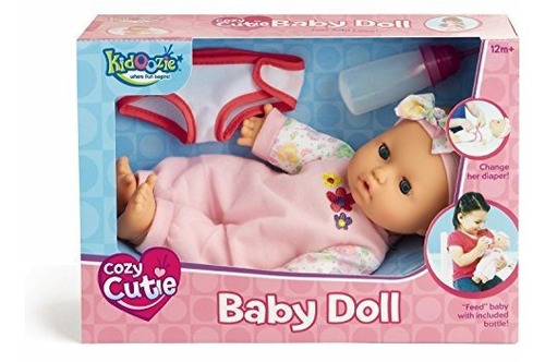 Kidoozie Snug And Hug Baby Doll - Incluye Pañal Removible Y 