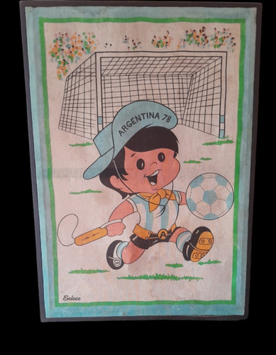 Cuadro En Tela Mascota Del Mundial Argentina 1978