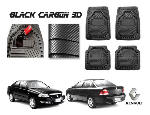 Tapetes Premium Black Carbon 3d Renault Scala 2011 A 2013