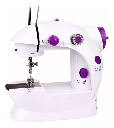 Mini máquina de coser para principiantes, máquina de coser portátil,  máquina de coser pequeña con 12 puntadas integradas, hilos dobles y máquina  de
