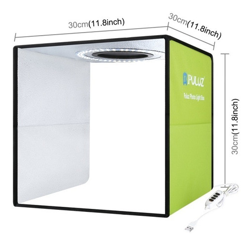 Imagen 2 de 7 de Caja De Luz Aro Led Estudio 30cm 6 Fondos Colores Fotografia