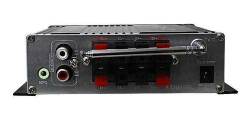 Imagen 3 de 4 de Amplificador Mini 4 Canales Bluetooth Usb Sd Fm 010-150