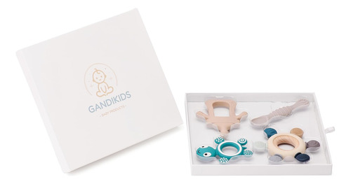 Anillo De Dentición De Silicona Para Bebé Juego De Regalo De