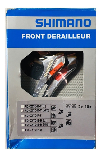 Imagen 2 de 2 de Shimano Descarrilador Delantero Fd-cx70-b-t (m/s) 2x 10 Vel