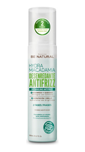 Be Natural Hydra Macadamia Desenredante Antifrizz 200ml