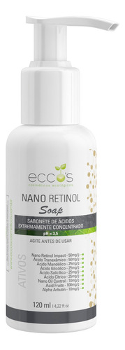 Sabonete De Ácidos Clareador Eccos Nano Retinol Soap 120ml