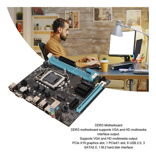 Placa Base De Minería Itx Motherboard H61 Lga 1155 Compatibl