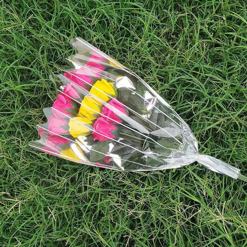 100 Fundas De Celofán Para Ramo De Flores, 8cmx28cmx40cm