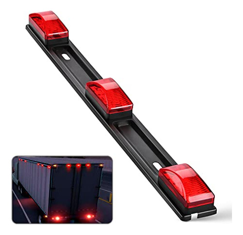 Tl-11 1pc Red 9 Led Id Bar Marker Tail Black Soporte De...