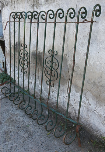 Reja Hierro Forjada Varilla Cuadrada Antigua Verde (Usado)