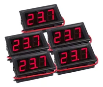 Comprar 5 Voltimetros Digital 5-100v Medidor De Voltaje Led Rojo