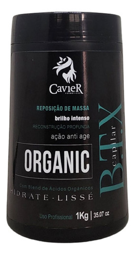 Botox Capilar Organico Sem Formol 1 Kg Cavier Cosmeticos