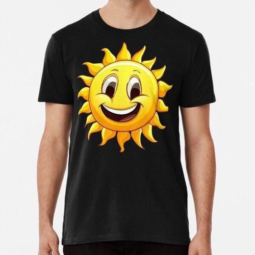 Remera Cartoon Smile Sun Algodon Premium