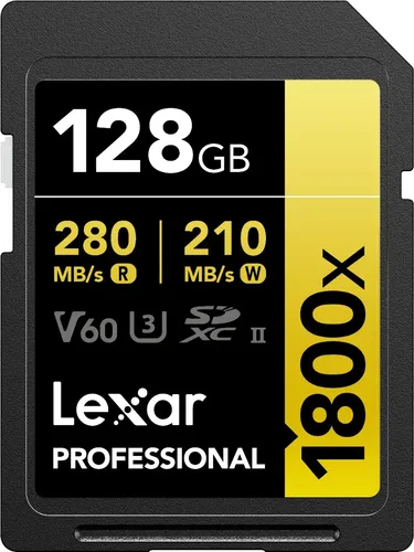 Cartão Memoria Sdxc Lexar 128gb Professional 1800x Uhs-ii 4k