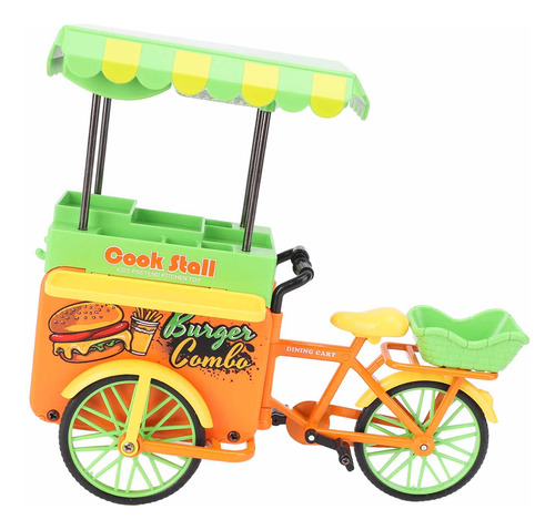 Triciclo Food Trike Playset, Adorável Brinquedo Colorido Det